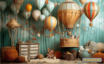HOT AIR BALLOON - PRINTED BACKDROP
