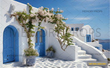 GREEK ISLE GLOW – PRINTED BACKDROP