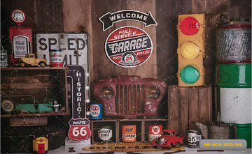 CAR SHOWER CURTAIN - PRINTED BACKDROP