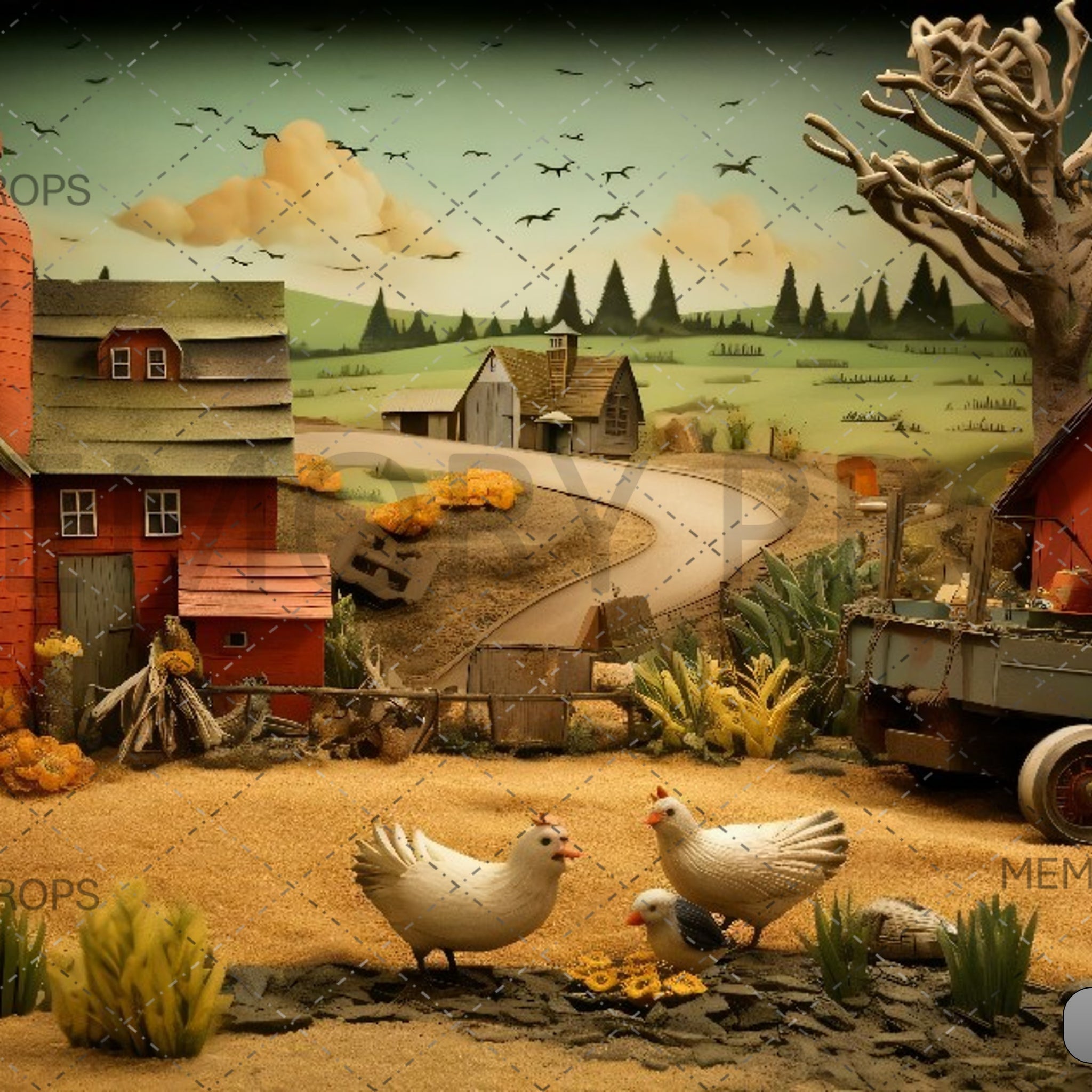 BUNNY TRAIL MAGIC - PRINTED BACKDROP