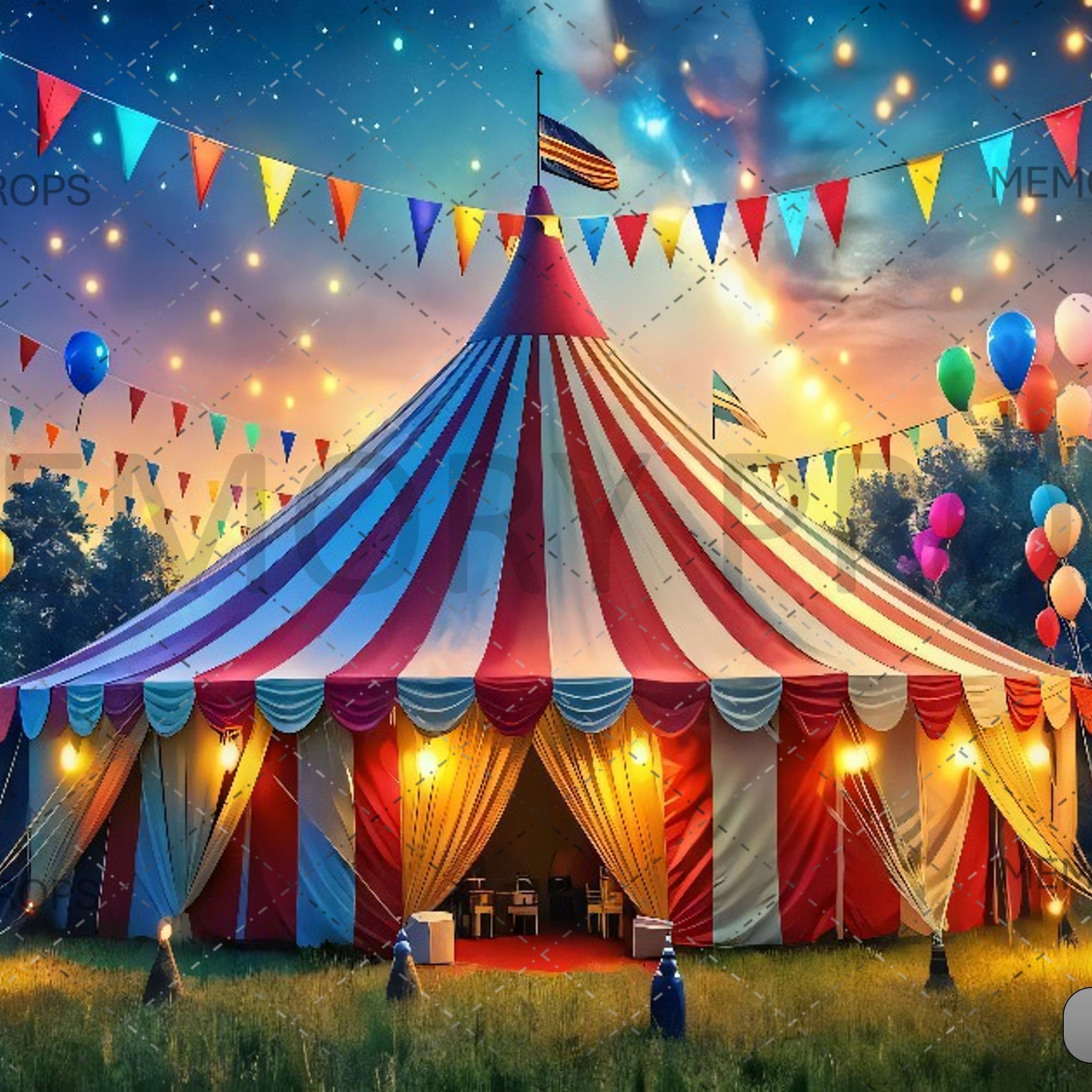 CIRCUS THEME - PRINTED BACKDROP