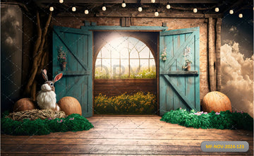 EASTER BUNNY - PRINTED BACKDROP