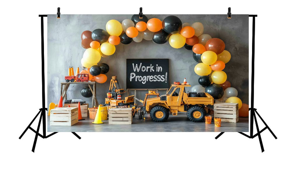 CONSTRUCTION ZONE BIRTHDAY - PRINTED BACKDROP