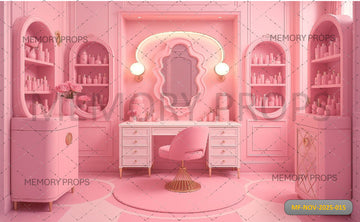 PINK GLAM MAKEUP STUDIO - PRINTED BACKDROP