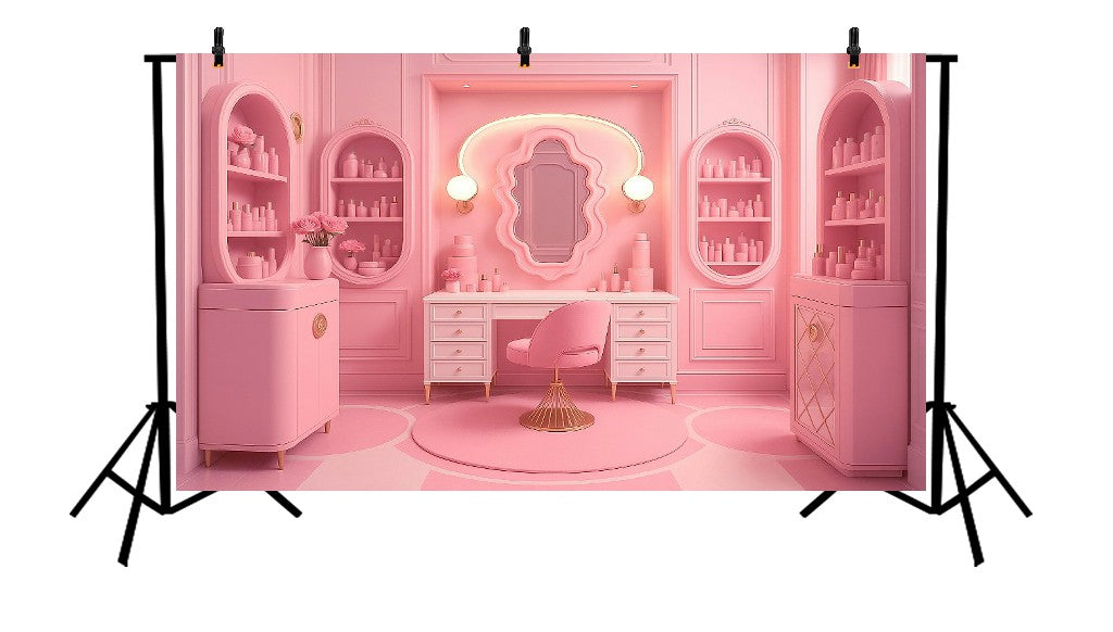 PINK GLAM MAKEUP STUDIO - PRINTED BACKDROP