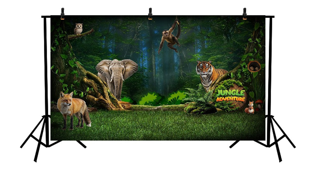 JUNGLE ADVENTURE WILDLIFE - PRINTED BACKDROP