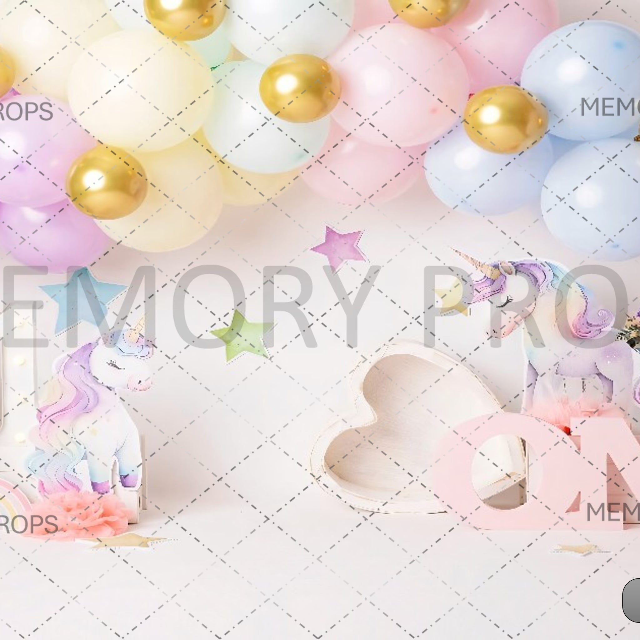 MAGICAL UNICORN ONE - PRINTED BACKDROP