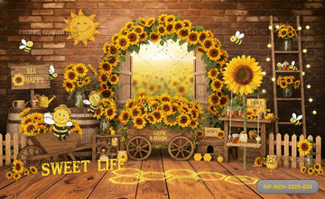 SUNFLOWER AND HONEY BEE FARM - PRINTED BACKDROP