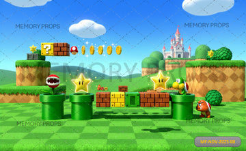 MARIO BROTHERS ADVENTURE - PRINTED BACKDROP