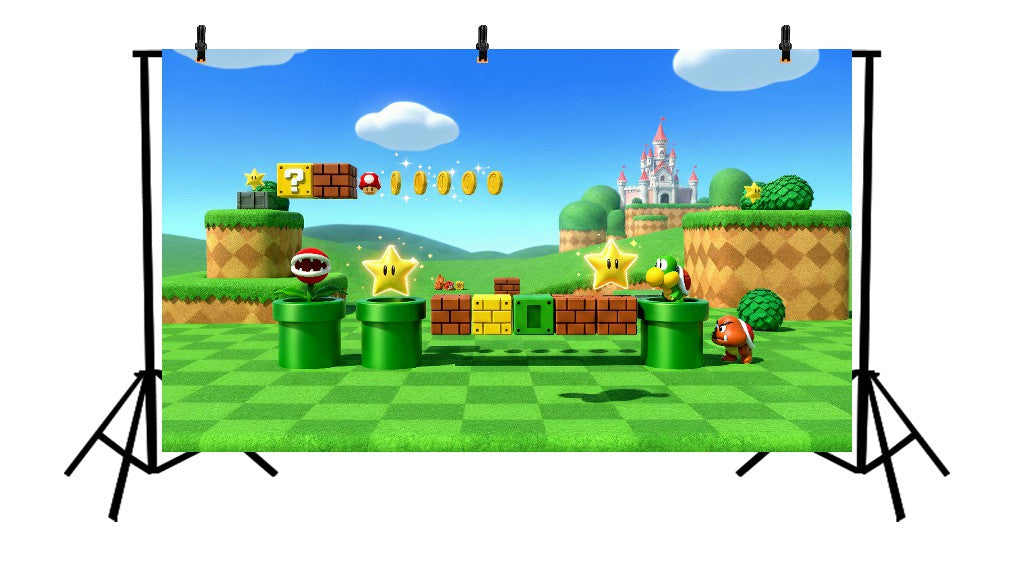 MARIO BROTHERS ADVENTURE - PRINTED BACKDROP