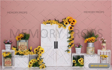 PASTEL SUNFLOWER THEME - PRINTED BACKDROP