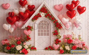 SWEETHEART COTTAGE VALENTINE - PRINTED BACKDROP