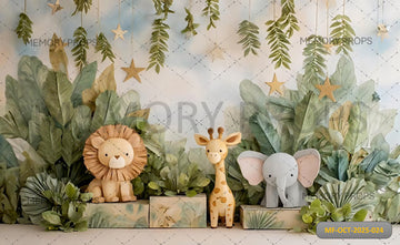 SAFARI JUNGLE ANIMALS - PRINTED BACKDROP