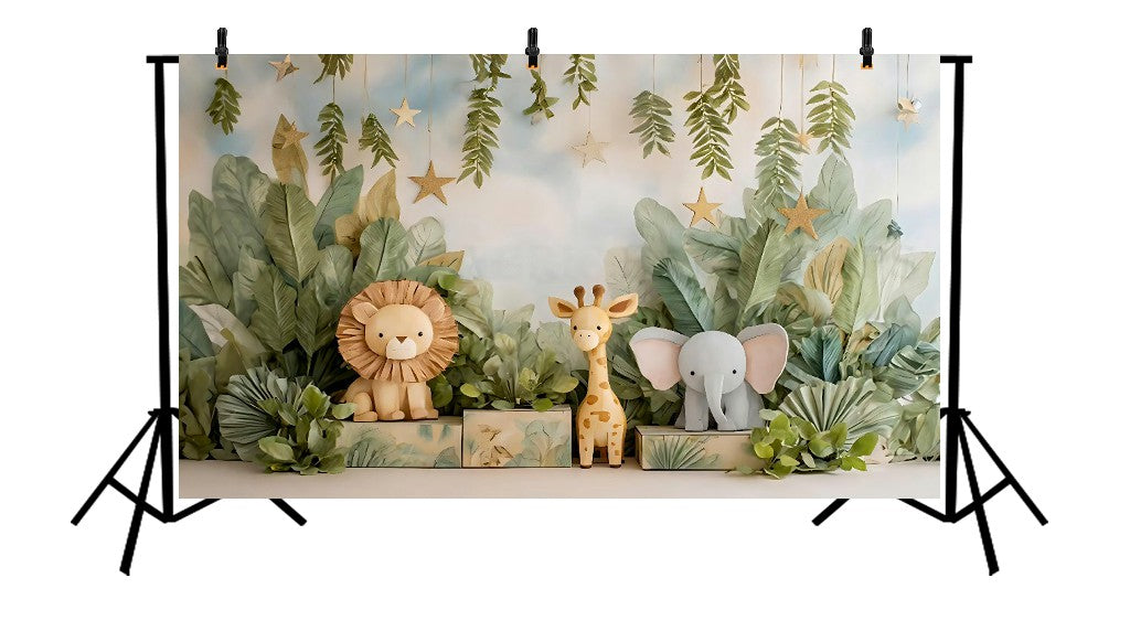SAFARI JUNGLE ANIMALS - PRINTED BACKDROP