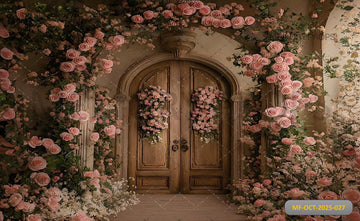 ROMANTIC ROSE ARCH DOORWAY - PRINTED BACKDROP