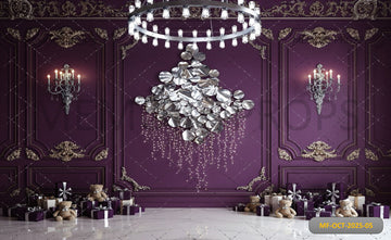 LUXURY PURPLE MANSION - PRINTED BACKDROP