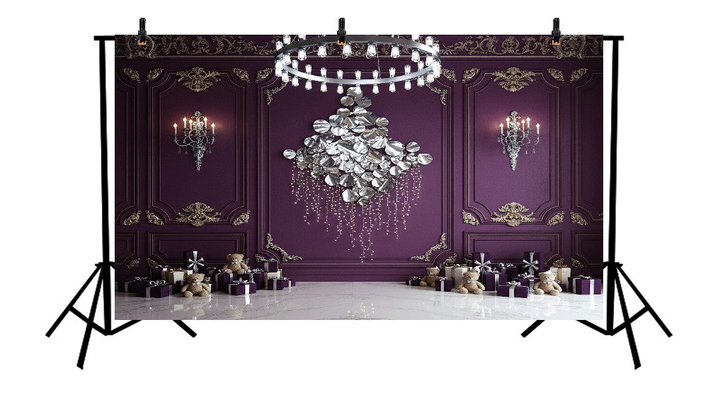 LUXURY PURPLE MANSION - PRINTED BACKDROP