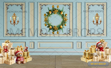 CHRISTMAS VICTORIAN PARLOR - PRINTED BACKDROP