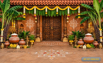 TRADITIONAL INDIAN FESTIVE COURTYARD - PRINTED BACKDROP