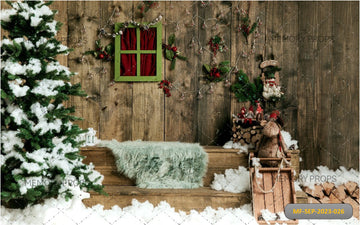 COZY CABIN CHRISTMAS - PRINTED BACKDROP