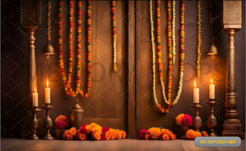 22-RDS DIWALI FLOWER HANGINGS- PRINTED BACKDROPS