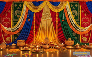 TRADITIONAL DIWALI STAGE - PRINTED BACKDROP