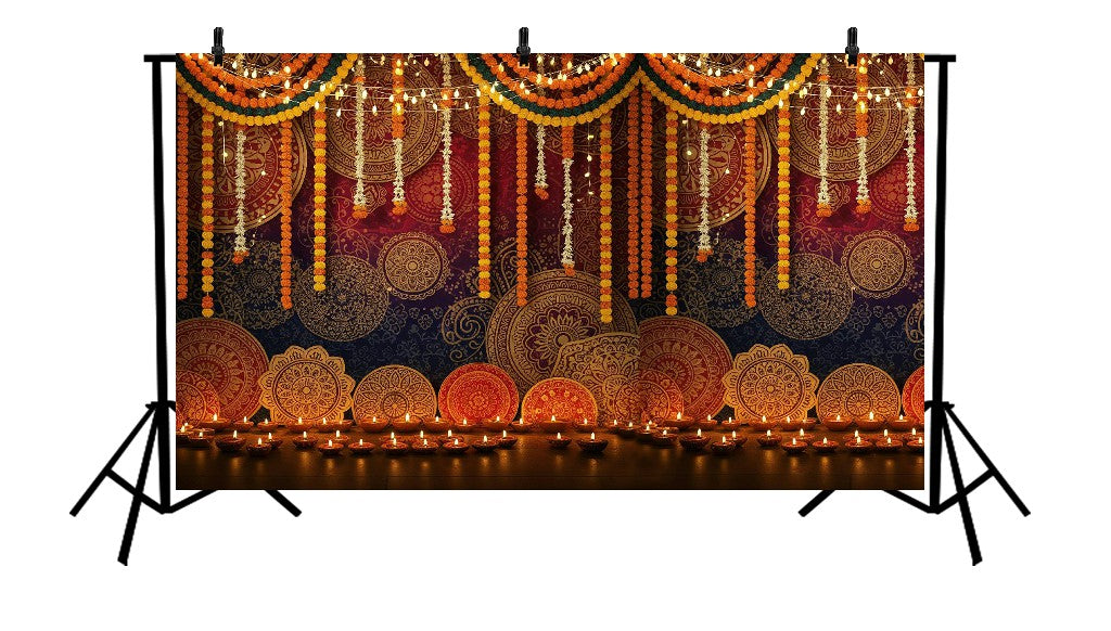 TRADITIONAL DIWALI DECOR - PRINTED BACKDROP