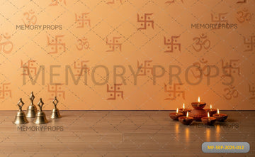 OM AND SWASTIK - PRINTED BACKDROP
