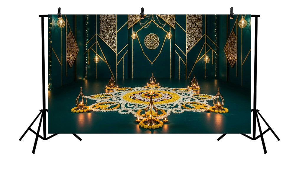 MODERN DIWALI DECOR - PRINTED BACKDROP