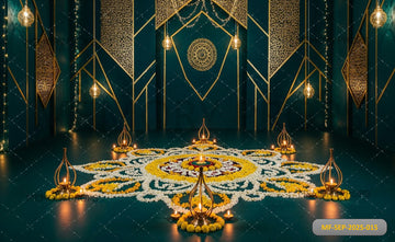 MODERN DIWALI DECOR - PRINTED BACKDROP