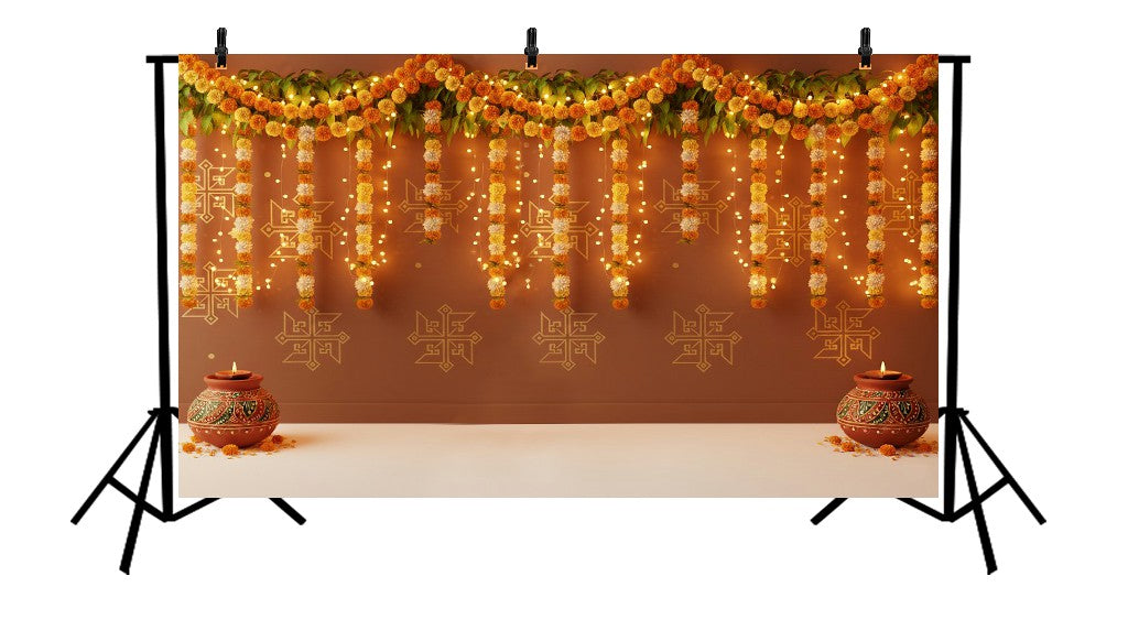 DIYAS AND MARIGOLDS - PRINTED BACKDROP