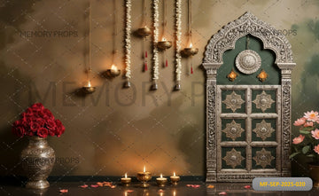 TRADITIONAL INDIAN DOORWAY - PRINTED BACKDROP