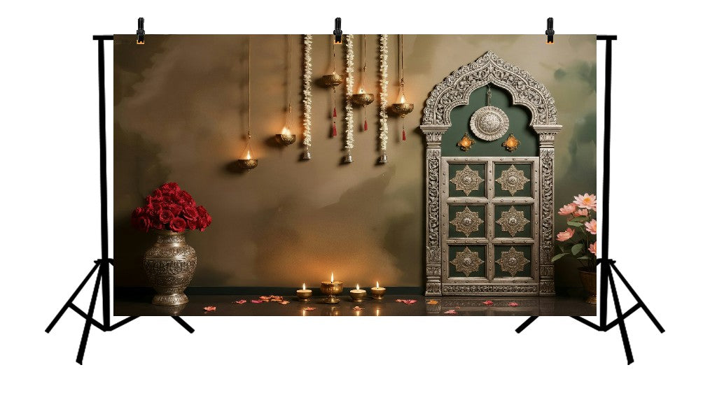 TRADITIONAL INDIAN DOORWAY - PRINTED BACKDROP