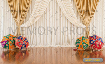 TRADITIONAL UMBRELLA DECOR - PRINTED BACKDROP