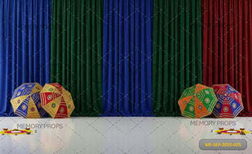 MARIGOLD AND UMBRELLA - PRINTED BACKROP