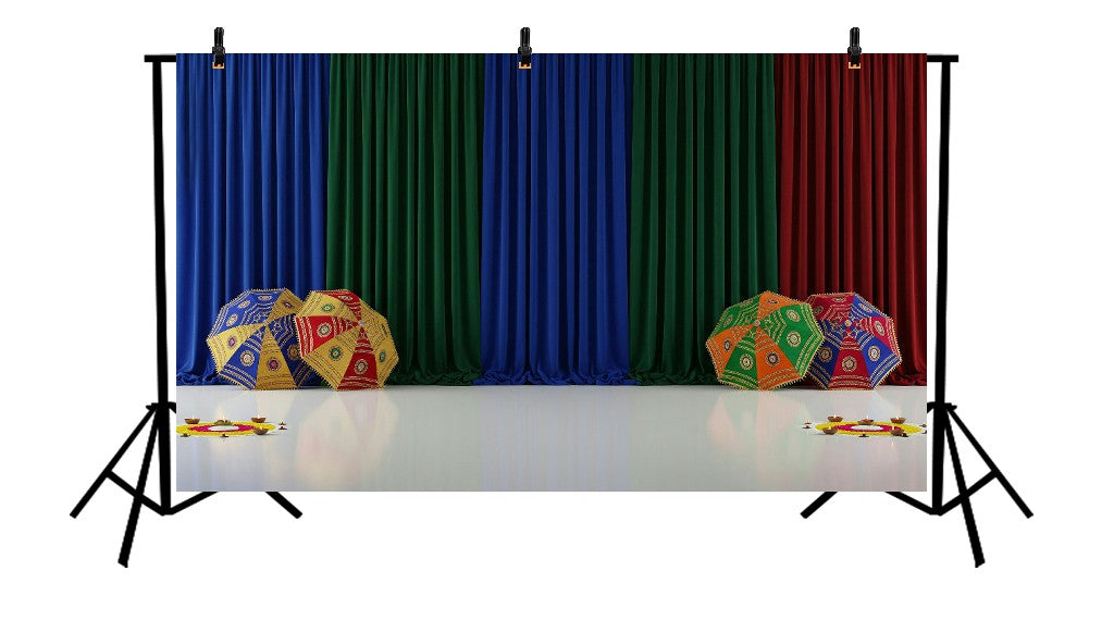 MARIGOLD AND UMBRELLA - PRINTED BACKROP