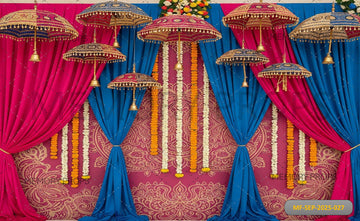 INDIAN WEDDING STAGE - PRINTED BACKDROP