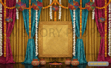 MARIGOLD AND DRAPES - PRINTED BACKDROP