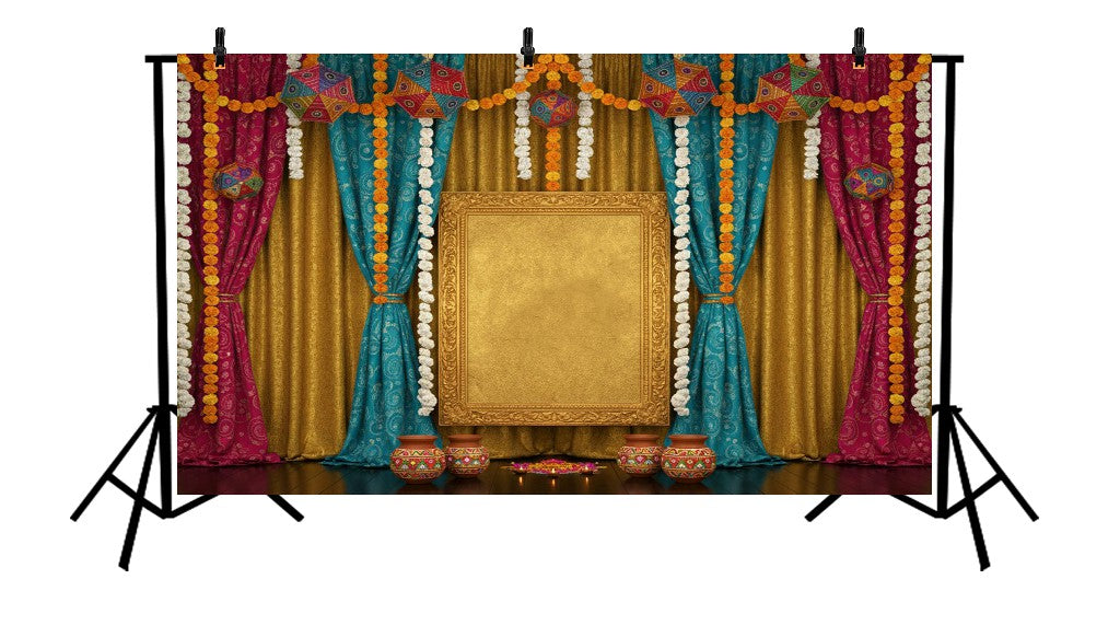 MARIGOLD AND DRAPES - PRINTED BACKDROP