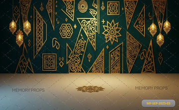 ELEGANT GEOMETRIC DIWALI - PRINTED BACKDROP