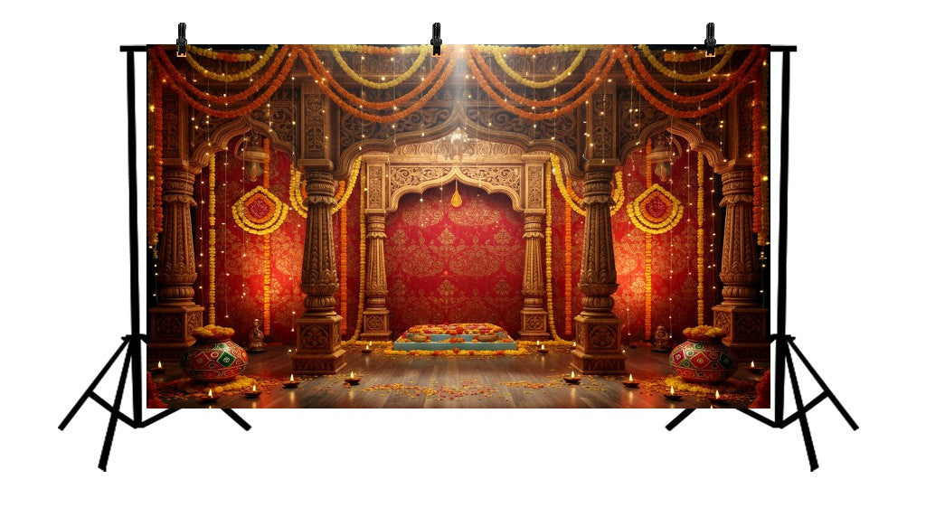 GOLDEN GLOW FESTIVE - PRINTED BACKDROP