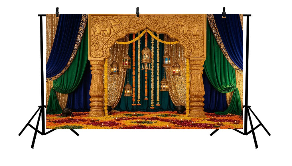GOLDEN PALACE GATE - PRINTED BACKDROP