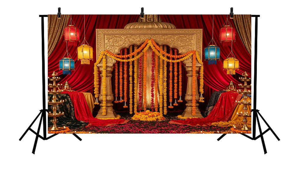ELEGANT BALLROOM STAIRCASE - PRINTED BACKDROP
