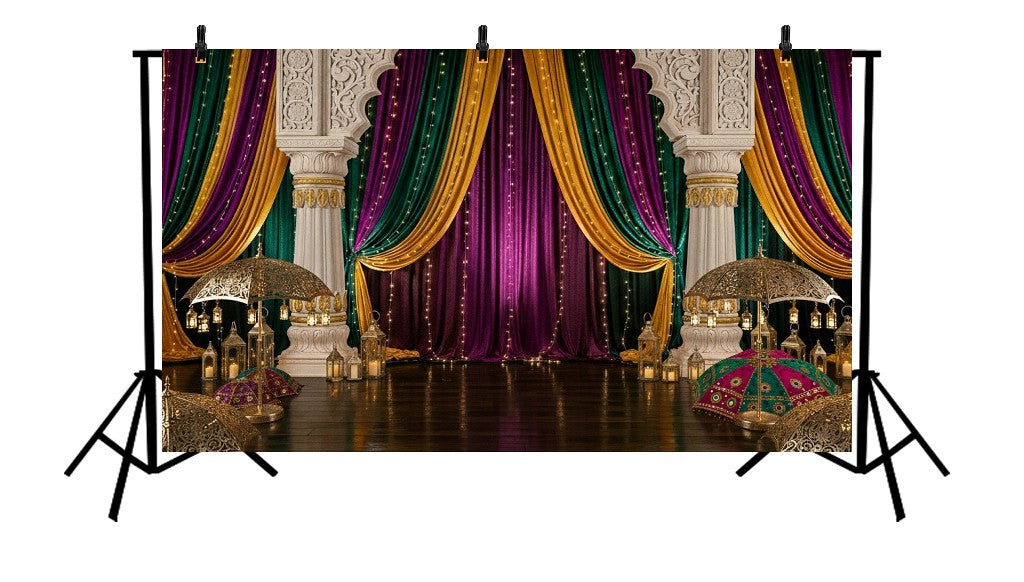 LAVENDER FLORAL ARCH - PRINTED BACKDROP