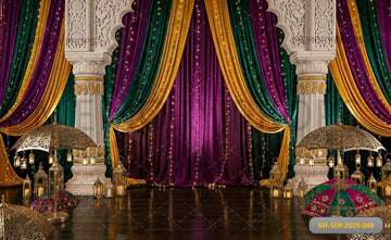 LAVENDER FLORAL ARCH - PRINTED BACKDROP