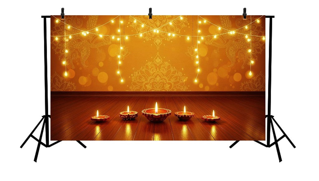 STRING LIGHTS CELEBRATION - PRINTED BACKDROP