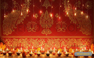 TRADITIONAL DIWALI DECOR - PRINTED BACKDROP