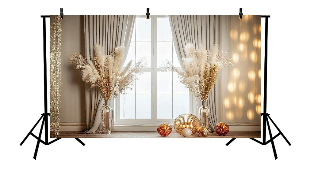 GOLDEN ARCH AND LOTUS GLOW - PRINTED BACKDROP