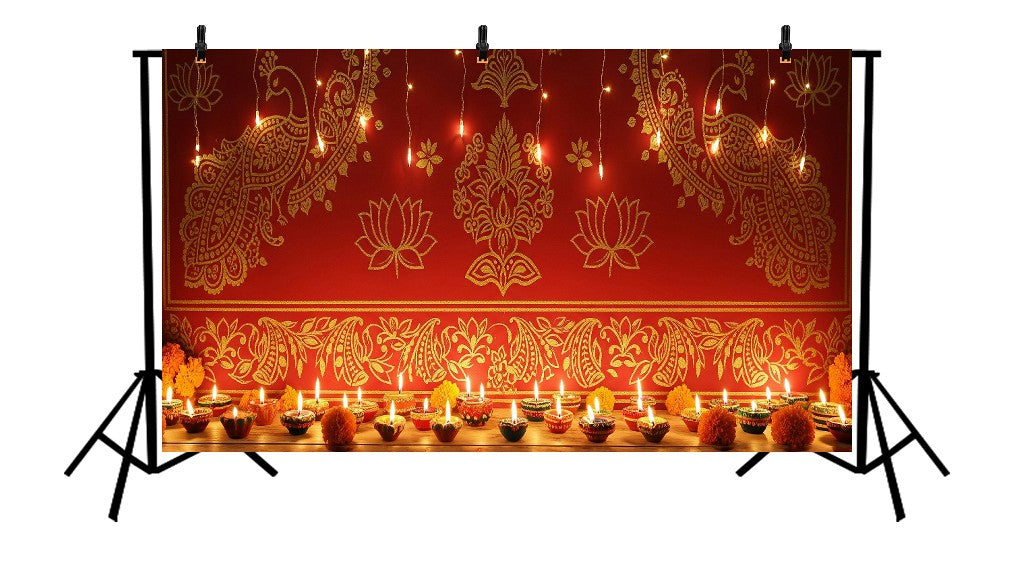 TRADITIONAL DIWALI DECOR - PRINTED BACKDROP
