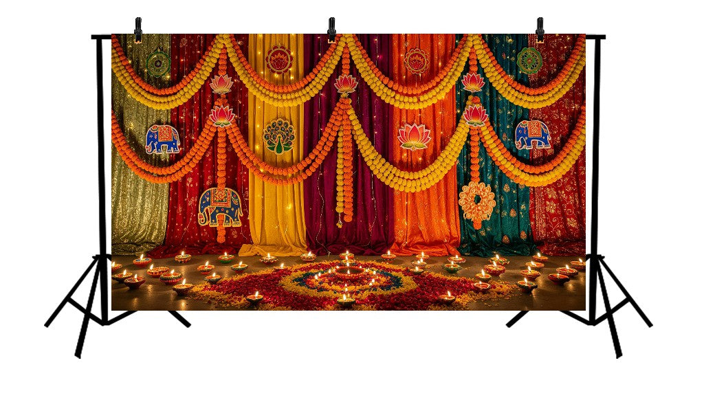 INDIAN CULTURAL DECOR - PRINTED BACKDROP